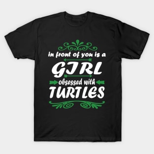 Turtles Girl Diving Snorkeling Holiday T-Shirt